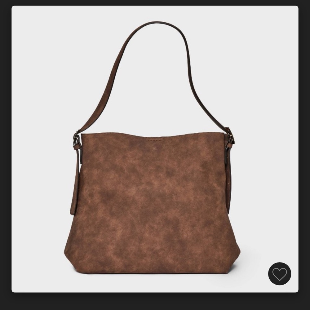 Slouchy Bucket Shoulder Bucket Bag - Universal Thread Brown